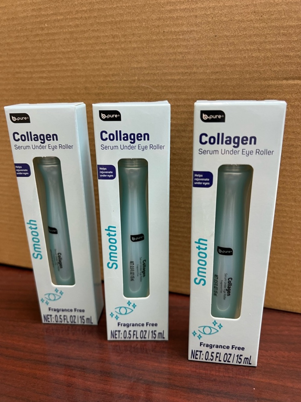b-pure Collagen Serum Under Eye Roller - 3 box bundle. NIB Sealed.